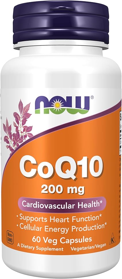 NOW Foods Supplements, CoQ10 200 mg,60 Veg Capsules