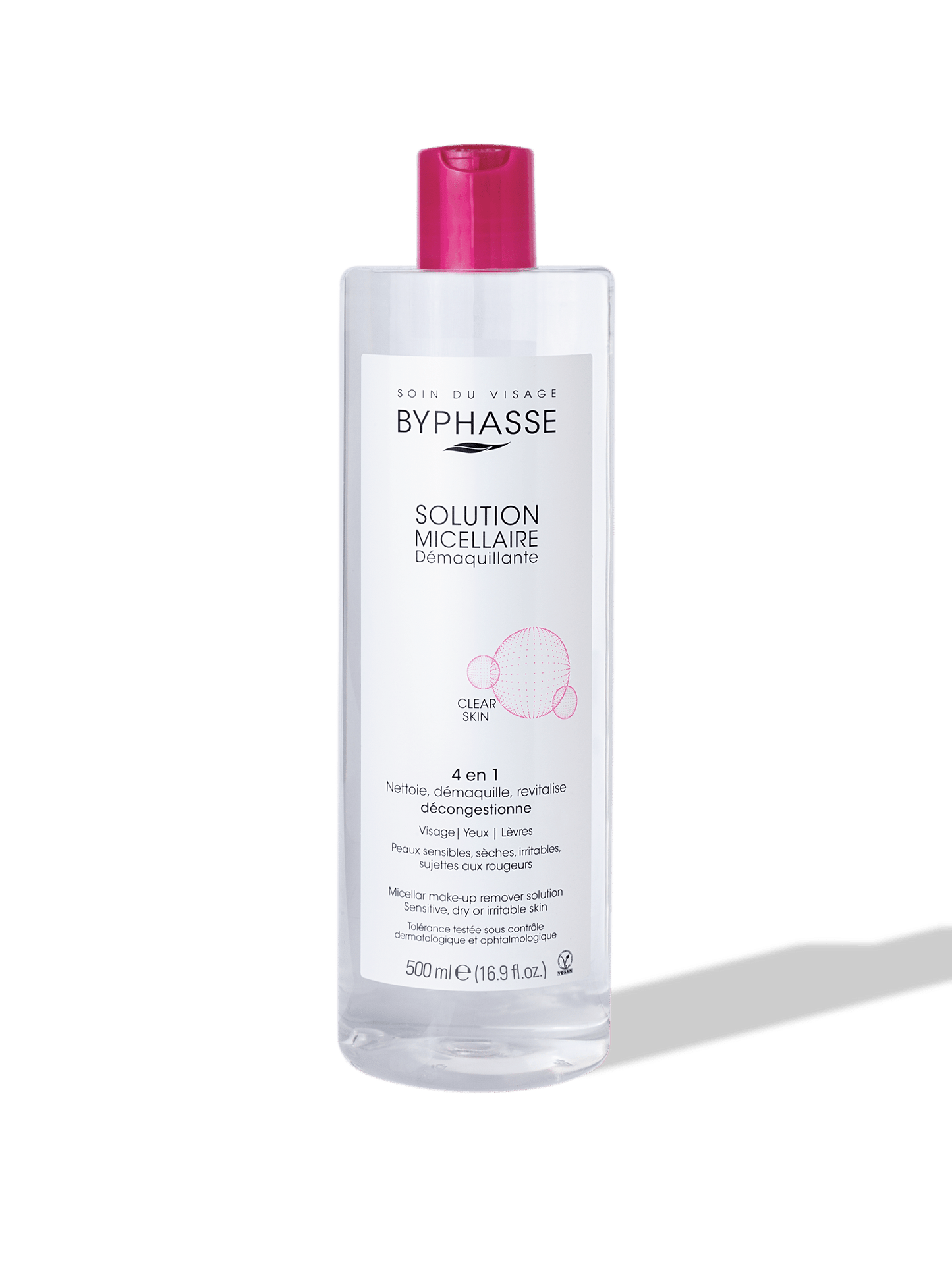 Byphasse Solution Micellaire Démaquillante 4 EN 1 Clear Skin 500ML