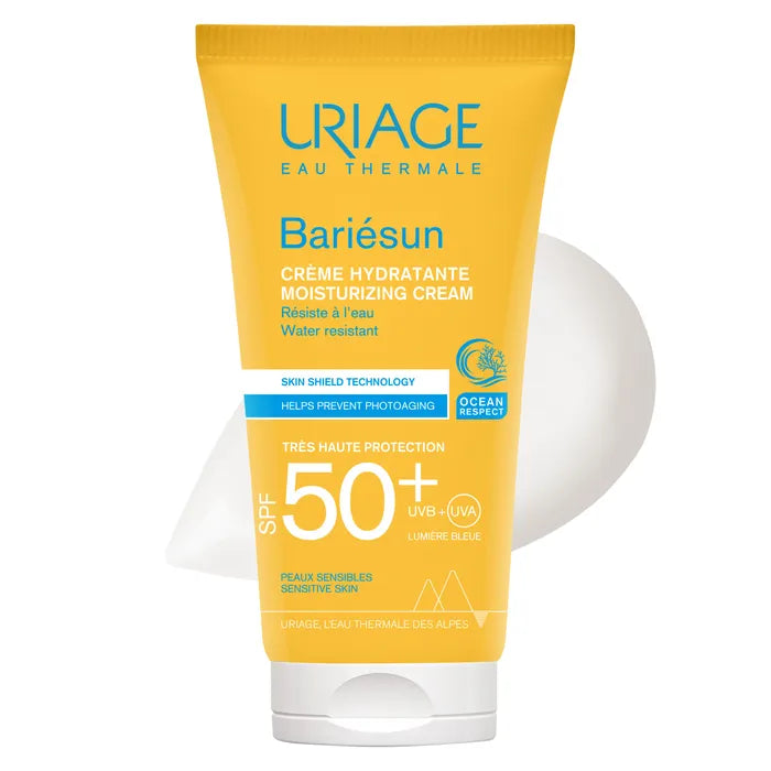Uriage BARIÉSUN - Crème Solaire Hydratante SPF50+ - Visage - Peaux Sensibles, 50ml