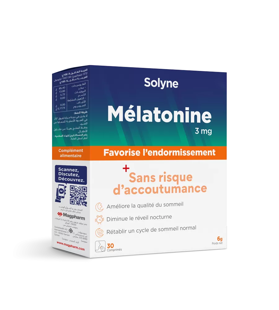 Solyne Mélatonine 3mg, 30 comprimés