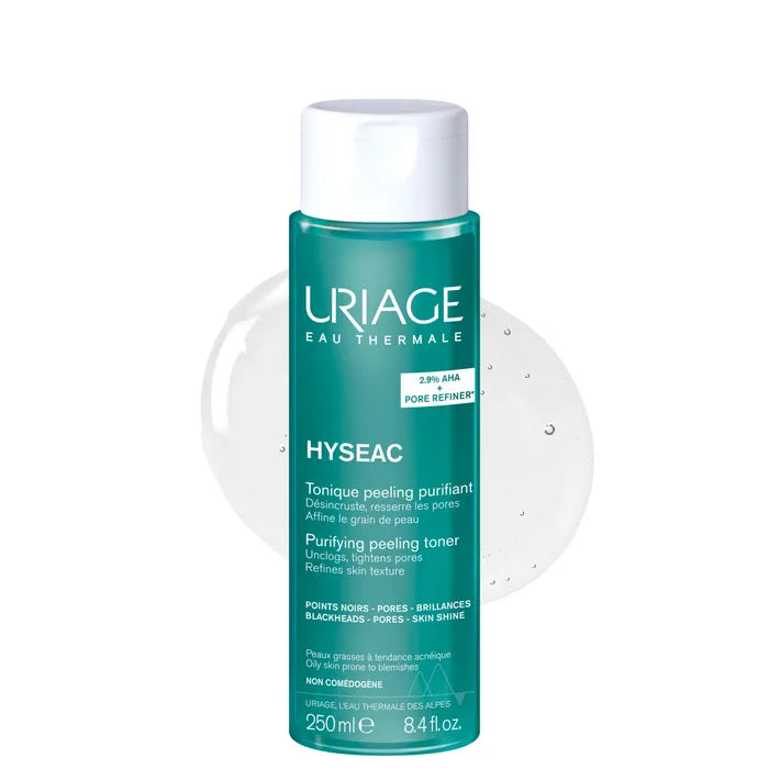 Uriage HYSEAC - Tonique Peeling Purifiant - Visage - Peaux Grasses à Tendance Acnéique, 250ml