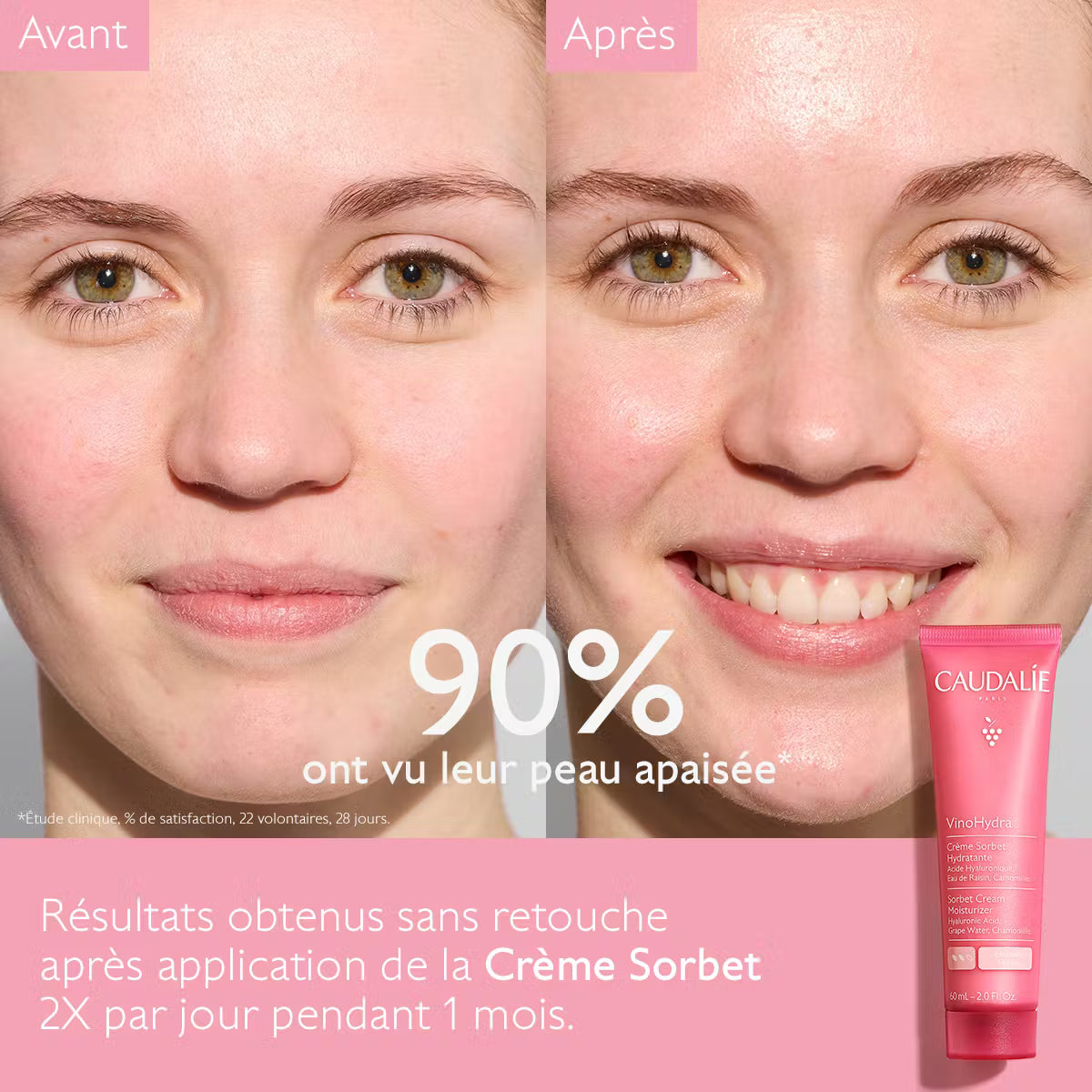 Caudalie VinoHydra Crème Sorbet Hydratante à l'Acide Hyaluronique & Camomille
