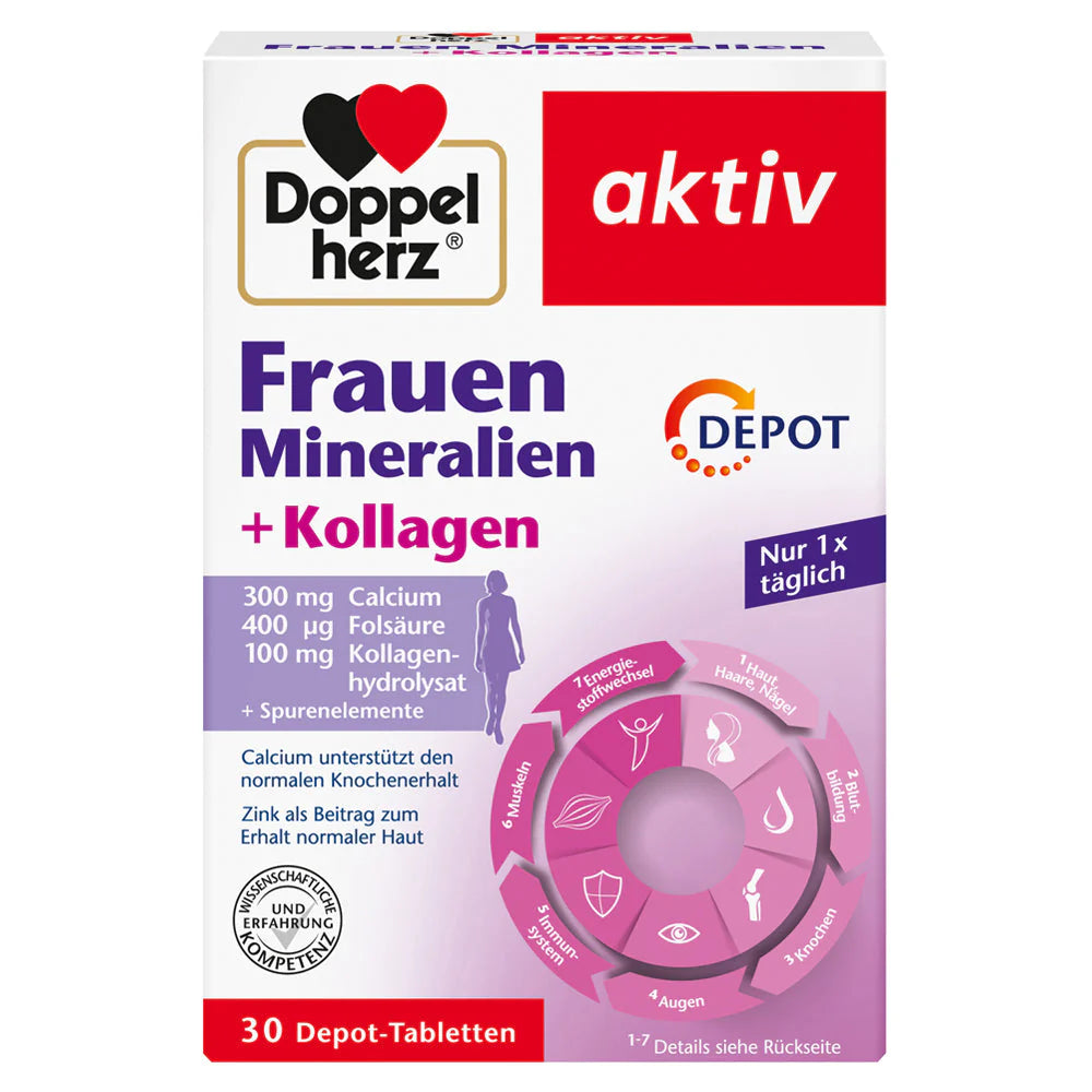 Doppelherz Femmes minérales + dépôt de collagène