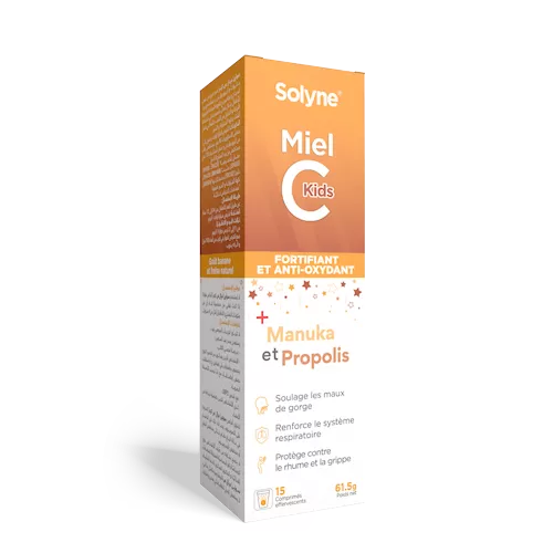 Solyne Miel C Kids, 15 comprimés effervescents