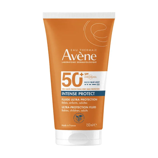 Avène INTENSE PROTECT - Fluide Solaire SPF50+ Sans Parfum - Visage et Corps - Peaux Sensibles, 150ml