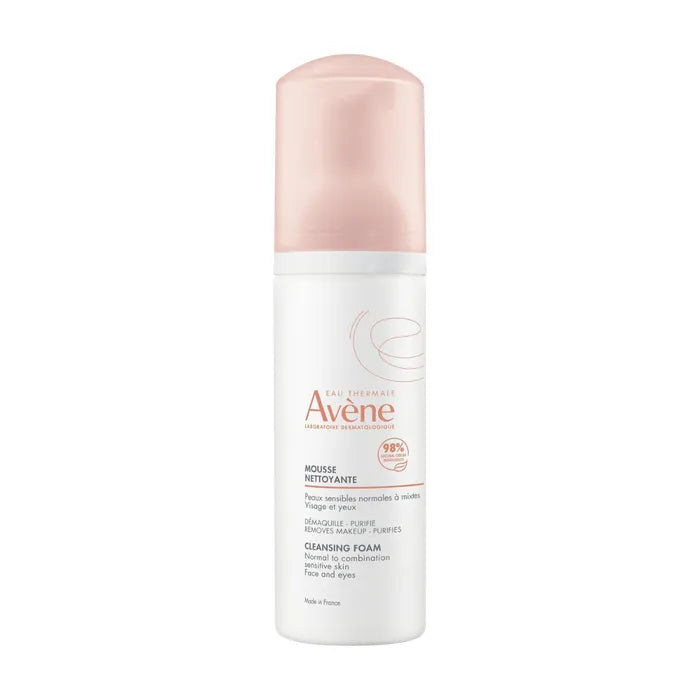 AVÈNE LES ESSENTIELS - Mousse Nettoyante - Visage et Yeux - Peaux Normales à Mixtes, 150ml
