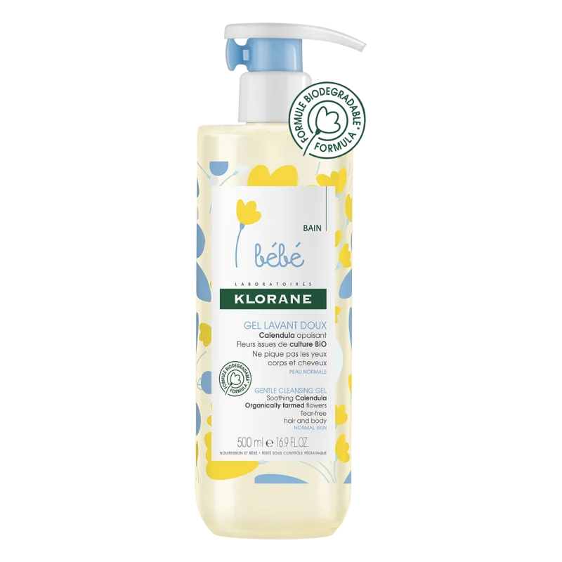 KLORANE Bébé Gel Lavant Doux pour Corps et Cheveux 500ml