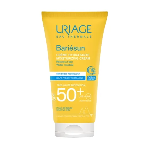 Uriage BARIÉSUN - Crème Solaire Hydratante SPF50+ - Visage - Peaux Sensibles, 50ml