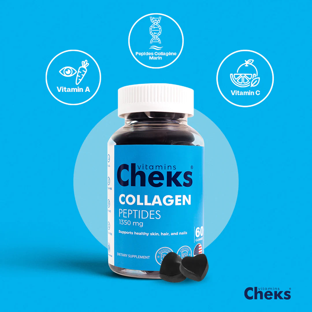 Cheks Collagen Peptides 1350mg Gummies