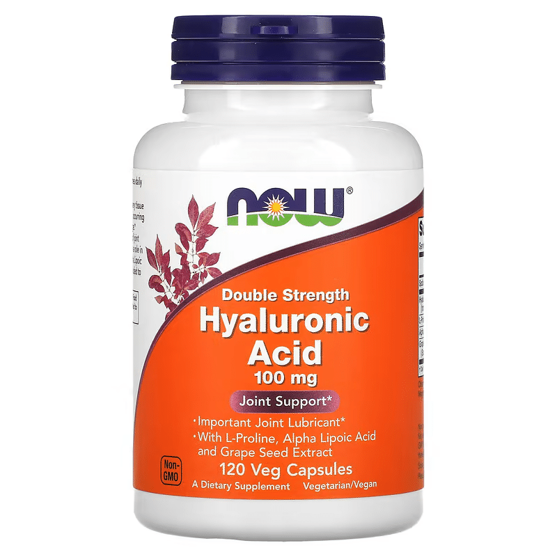 Now Foods, acide hyaluronique , 100 mg, 120 gélules végétales