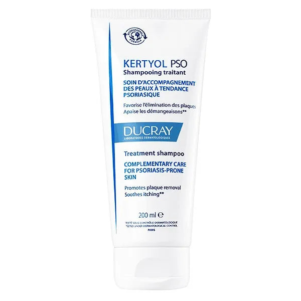 Ducray KERTYOL PSO - Shampooing Rééquilibrant Traitant - Peaux à Tendance Psoriasique, 200ml
