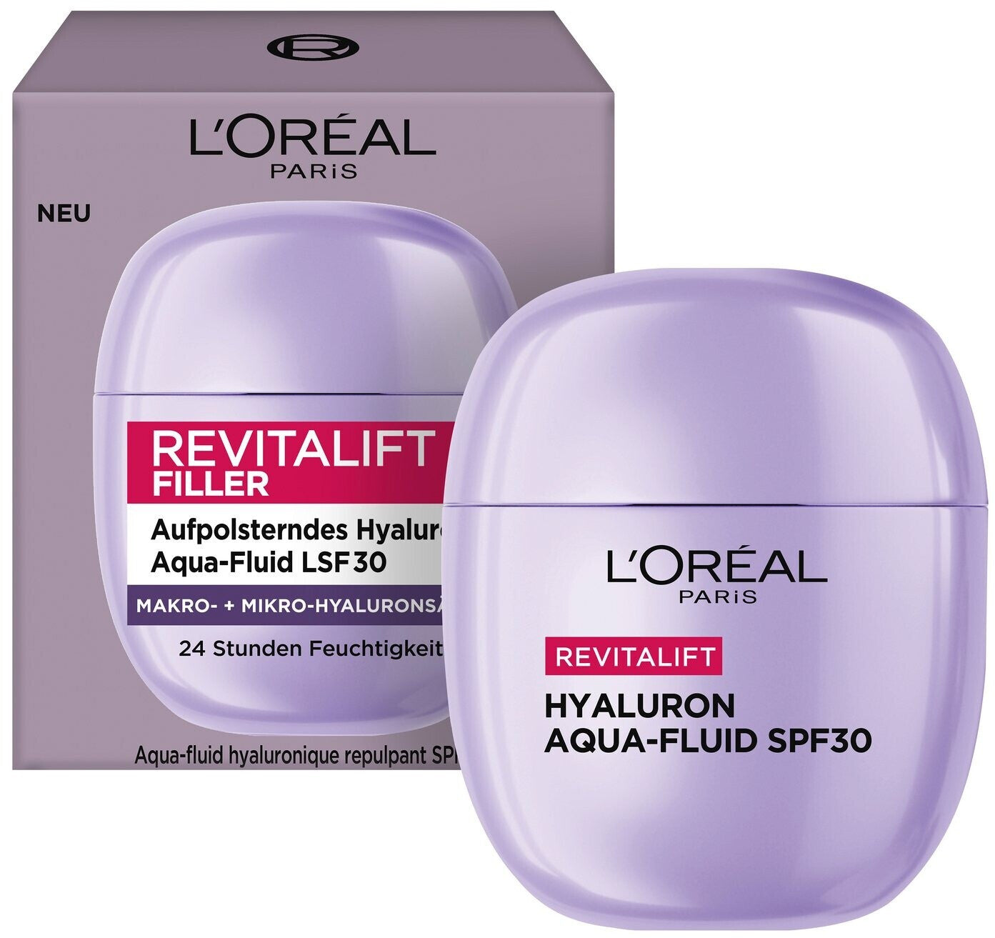 L'OREAL REVITALIFT FILLER AQUA FLUIDES SPF30 HYALURON REPULPANT 24H 40ML