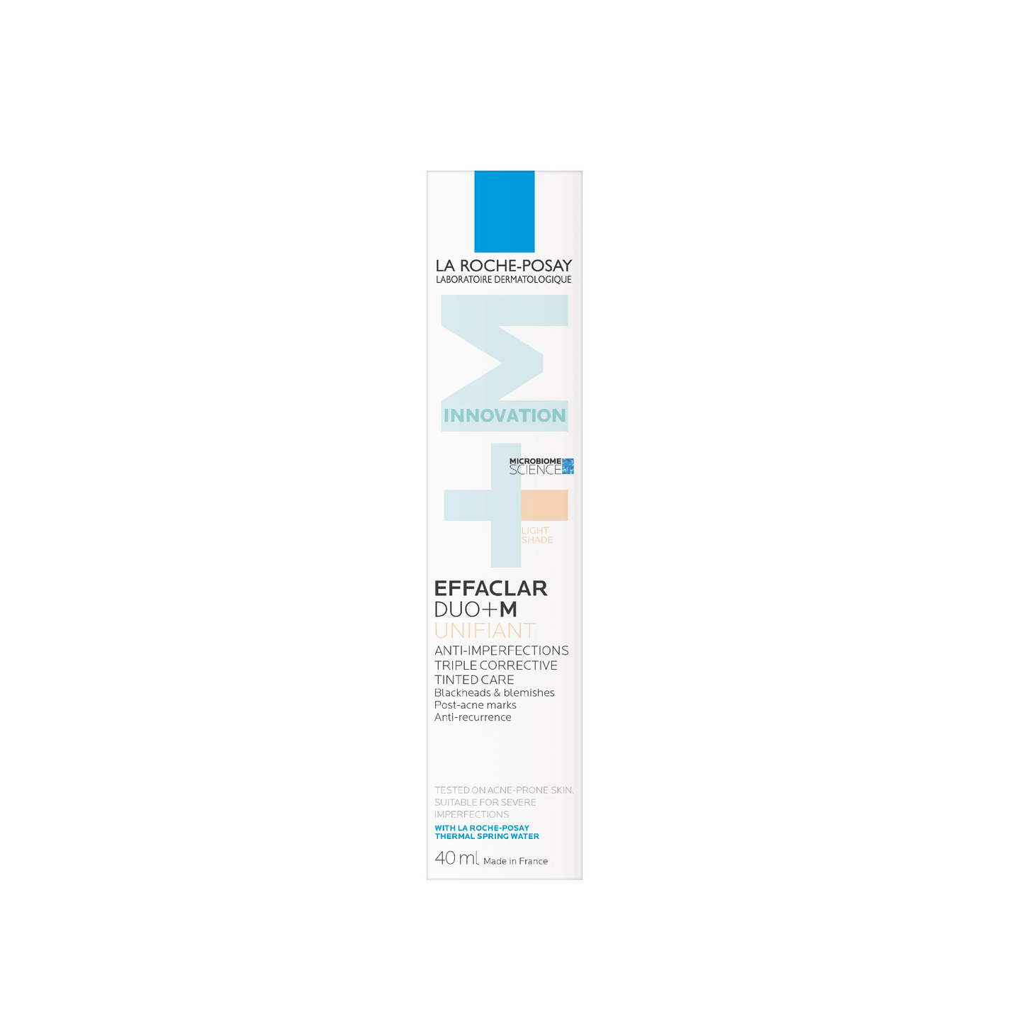 La Roche-Posay  EFFACLAR DUO+M - Unifiant Soin Triple Correction Anti-Imperfections - Teinte Light, 40ml