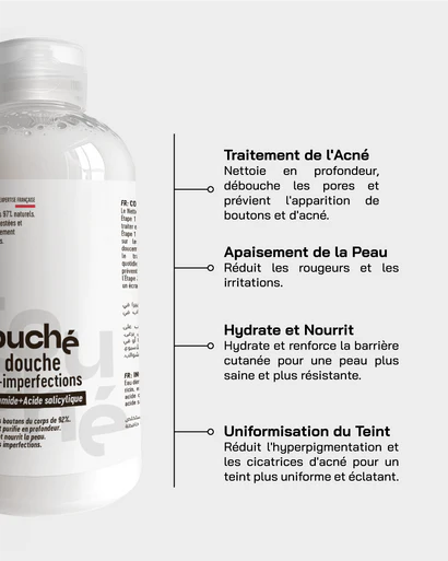 Touché Gel Douche nettoyant Anti-Imperfections 250ML