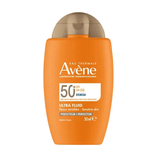 Avène SOLAIRE - Ultra Fluid Perfecteur SPF50+ Sans Parfum - Visage - Peaux Sensibles, 50ml