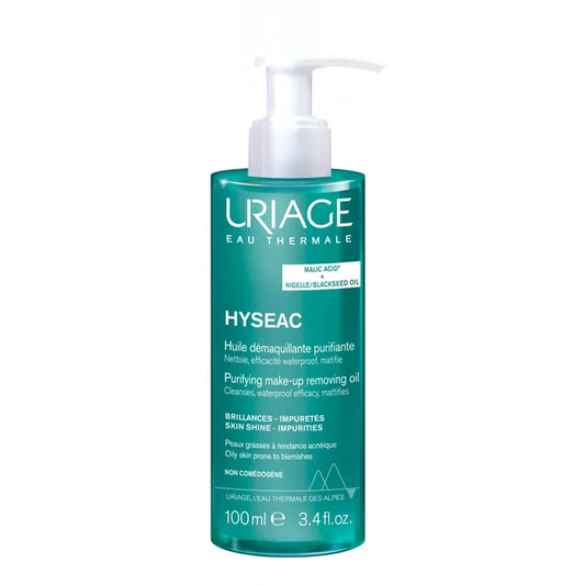 Uriage HYSEAC - Huile Démaquillante Purifiante - Visage et Yeux - Peaux Grasses à Tendance Acnéique, 100ml