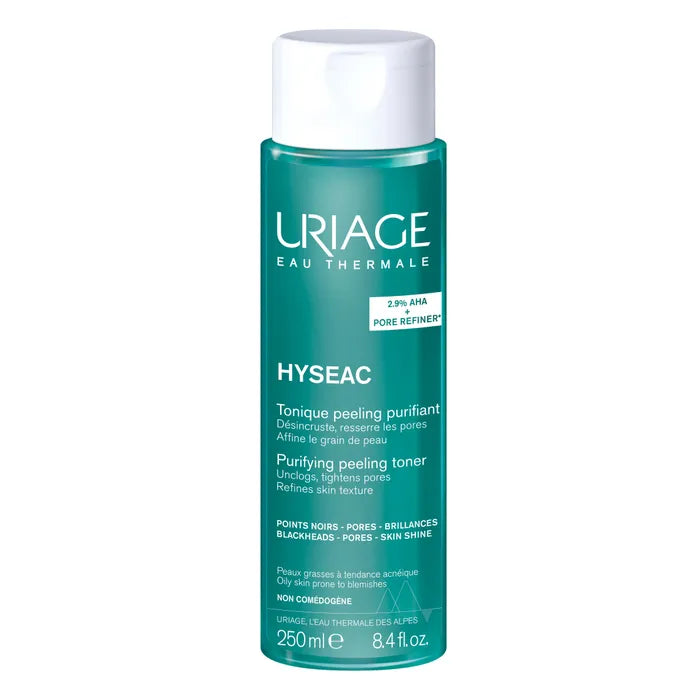 Uriage HYSEAC - Tonique Peeling Purifiant - Visage - Peaux Grasses à Tendance Acnéique, 250ml