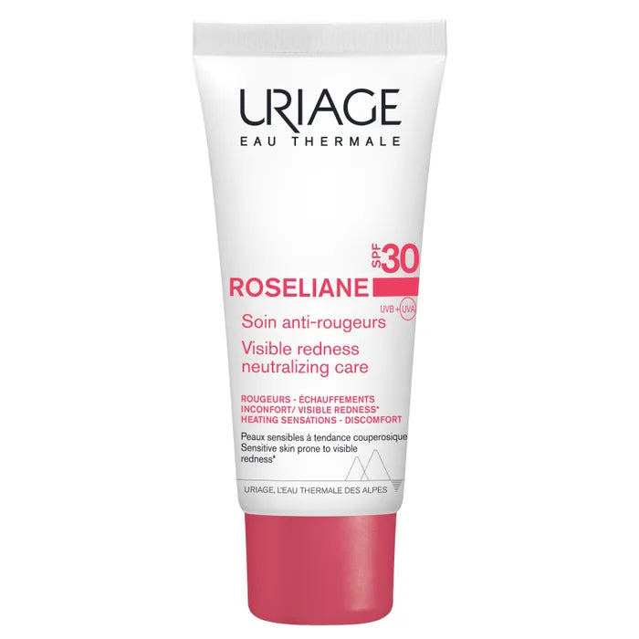 Uriage ROSELIANE - Soin Anti-Rougeurs SPF30 - Visage - Peaux Sensibles à Tendance Couperosique, 40ml