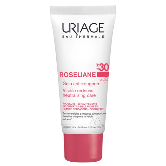 Uriage ROSELIANE - Soin Anti-Rougeurs SPF30 - Visage - Peaux Sensibles à Tendance Couperosique, 40ml