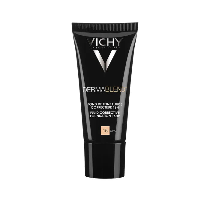 Vichy DERMABLEND - 15 - Fond de Teint Fluide Correcteur peaux Normales à Sèches Opal, 30ml